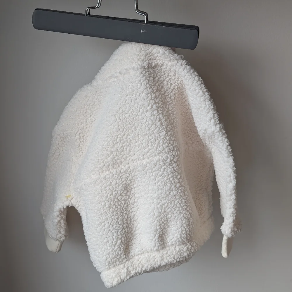 BABY GAP Sherpa Sweater Quarter-Zip Pull Over Soft Fall Winter Faux Shearling